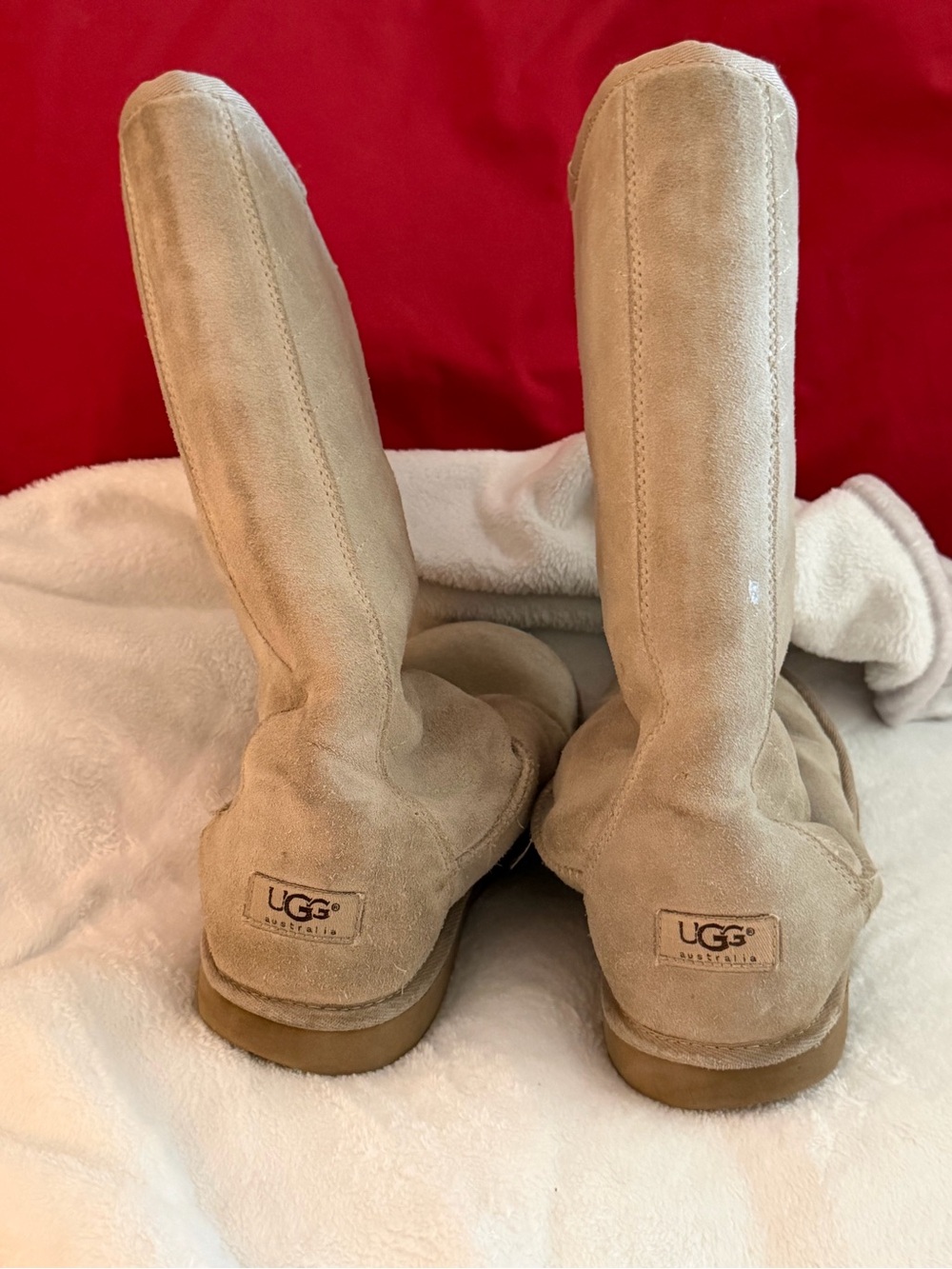 UGG Women's Tall Suede Sheepskin Boots - Chestnut Tan